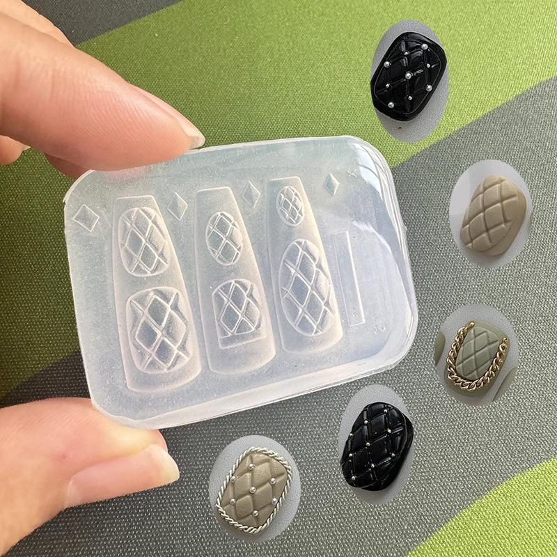 Resin Art Template - Portable Reusable Silicone Nail Mold 3D