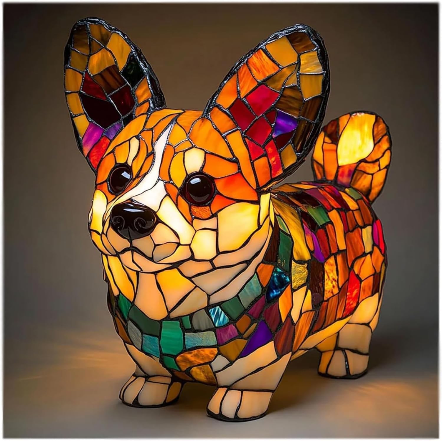 Resin Art Lamp - Led Table Lamp With A Color-blocking