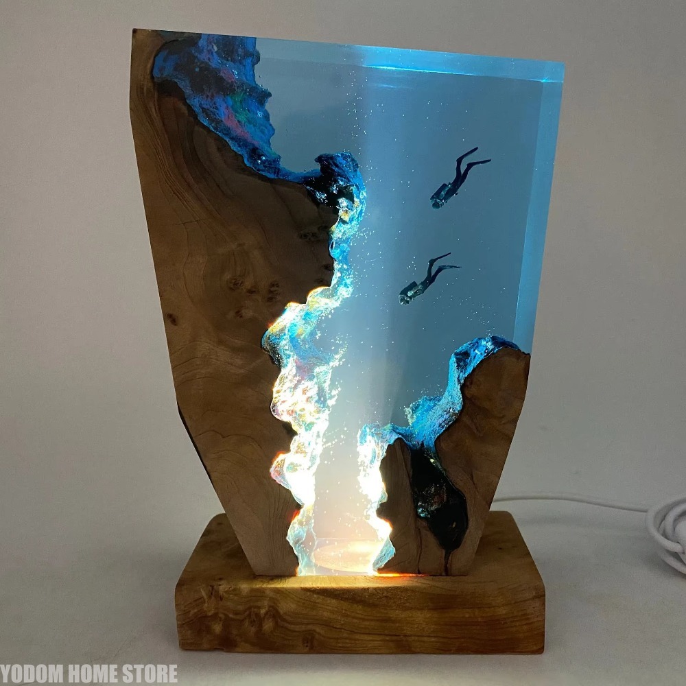 New Seabed World Organism Resi - đánh giá và giá Resin Art Lamp