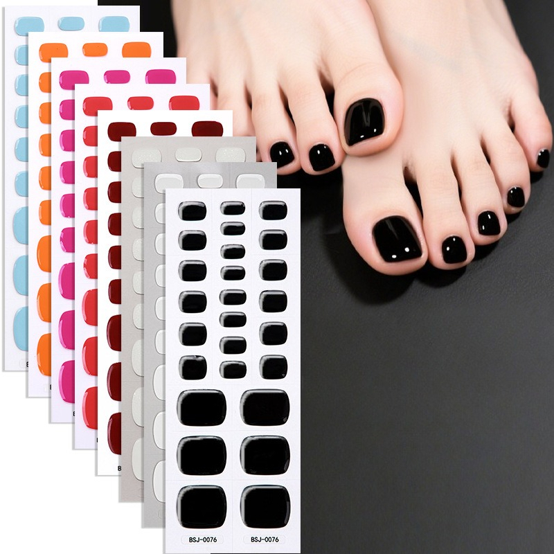 Pure Color Toe Gel Nail Sticke - đánh giá và giá Uv Lamp Nail Resin