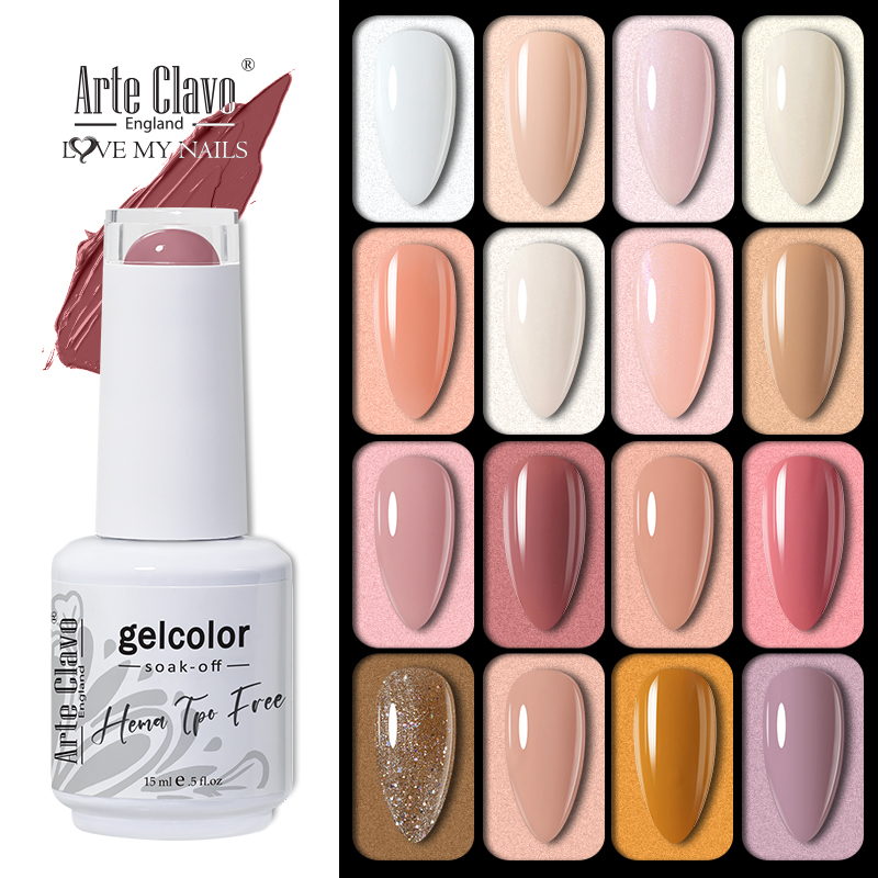ArteClavo 15ml Nude Gel Nail P - đánh giá và giá Uv Lamp Nail Resin