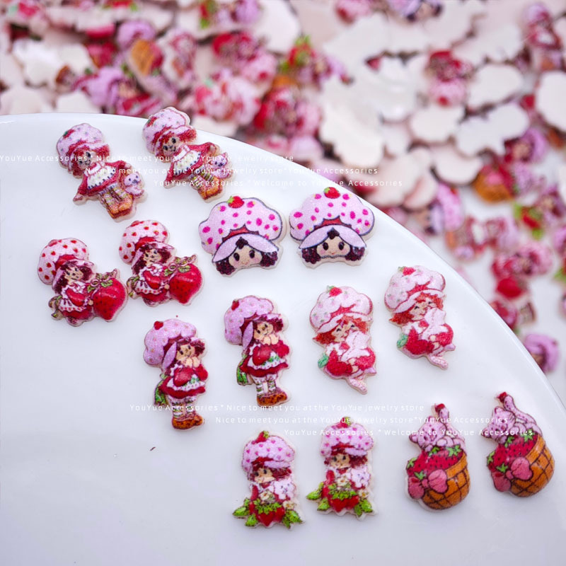 Cartoon strawberry girl nail a - đánh giá và giá Resin Art Resin