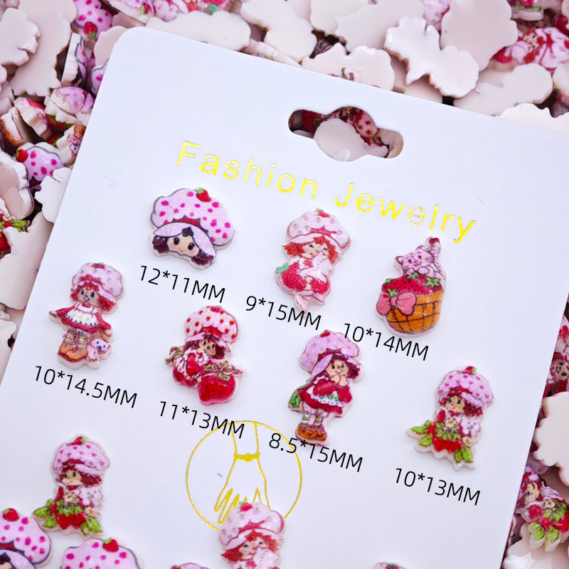 Cartoon strawberry girl nail a - đánh giá và giá Resin Art Resin