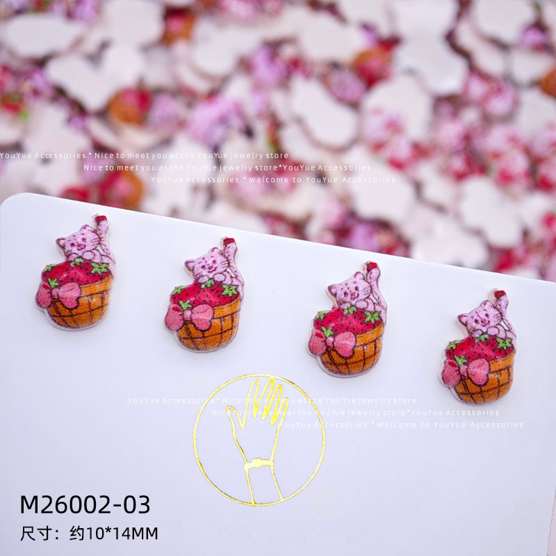 Cartoon strawberry girl nail a - đánh giá và giá Resin Art Resin