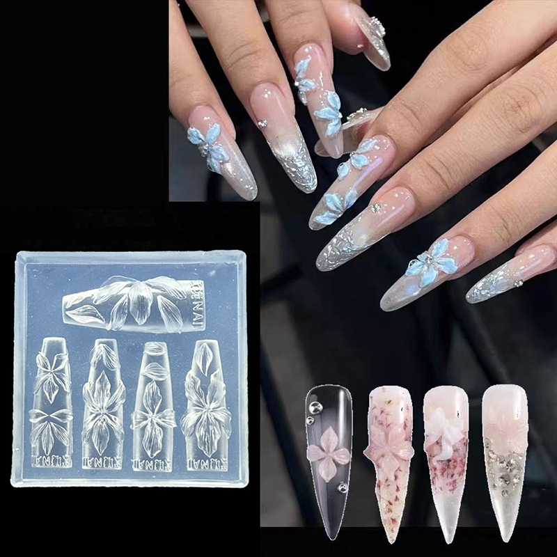 3D Flowers Nail Mold DIY Silic - đánh giá và giá Resin Art Template