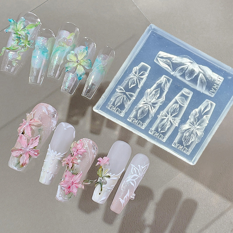 3D Flowers Nail Mold DIY Silic - đánh giá và giá Resin Art Template