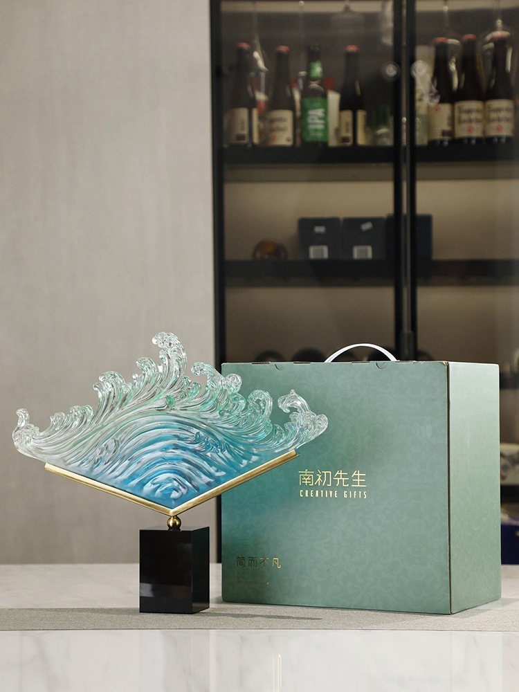 Transparent Gradient Ocean Wav - đánh giá và giá Resin Art Gift For Wedding