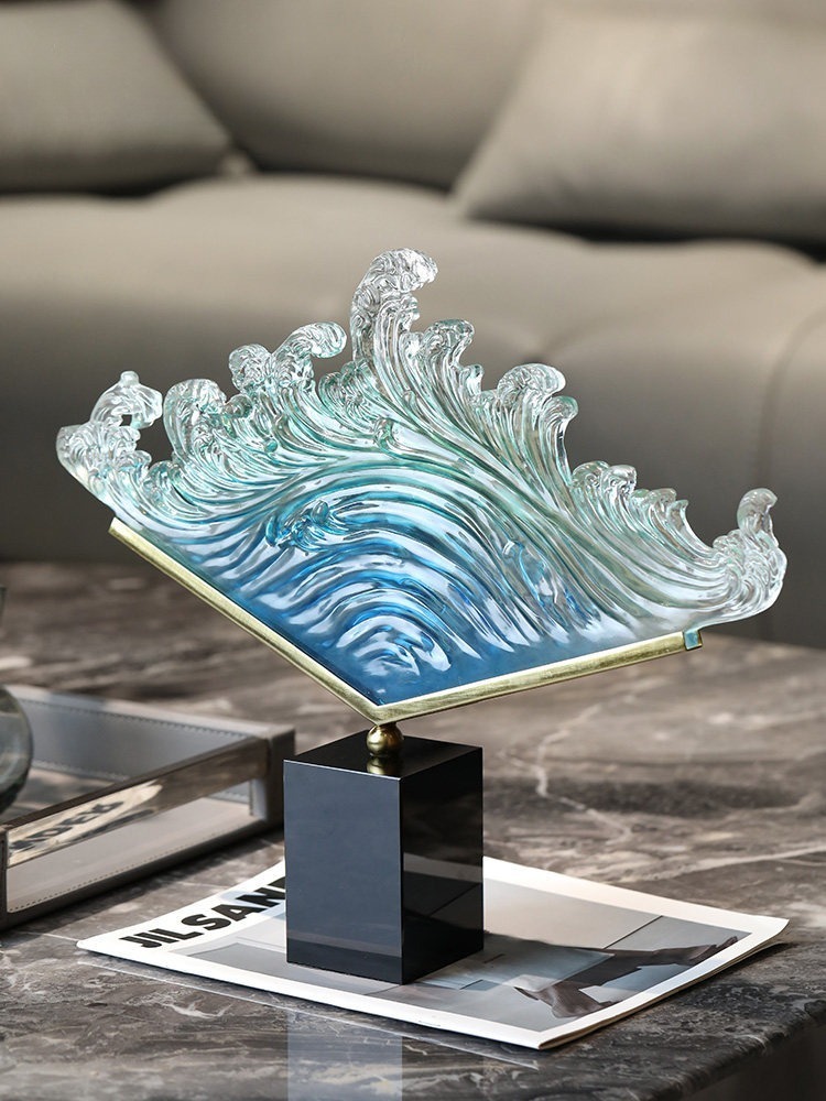 Transparent Gradient Ocean Wav - đánh giá và giá Resin Art Gift For Wedding