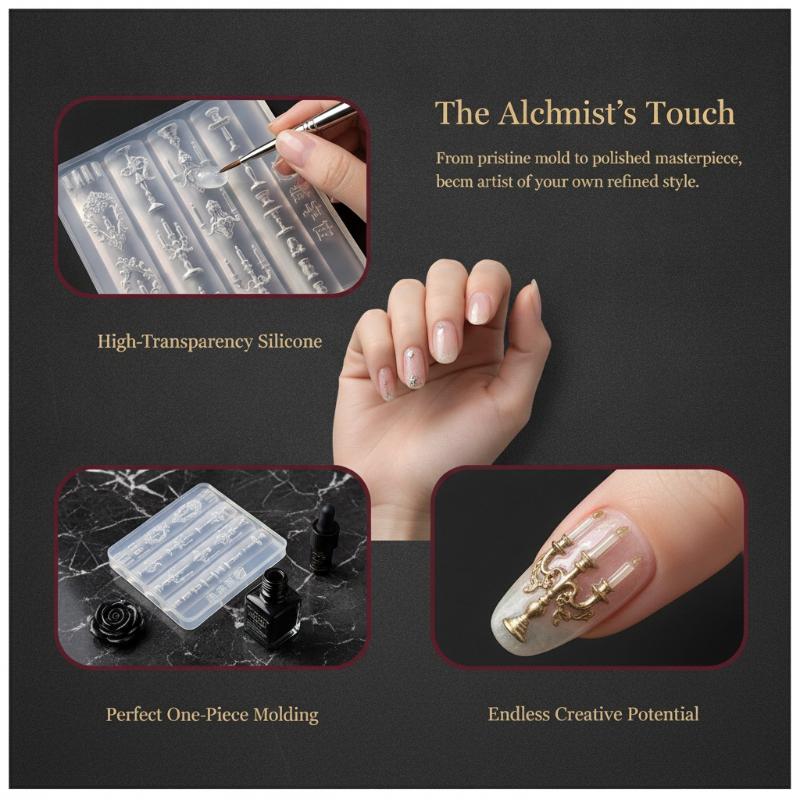 3D Silicone Flower Nail Mold L - đánh giá và giá Resin Art Template